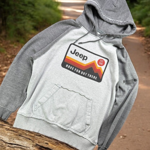 J. America Other - J. America Jeep Hoodie Sweatshirt Unisex S Raglan Retro Graphic Graphic Pullover
